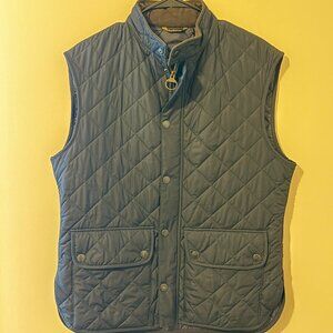 Barbour Navy Quilted Gilet Vest - Medium